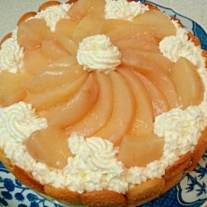 旬！桃のデコレーションケーキ